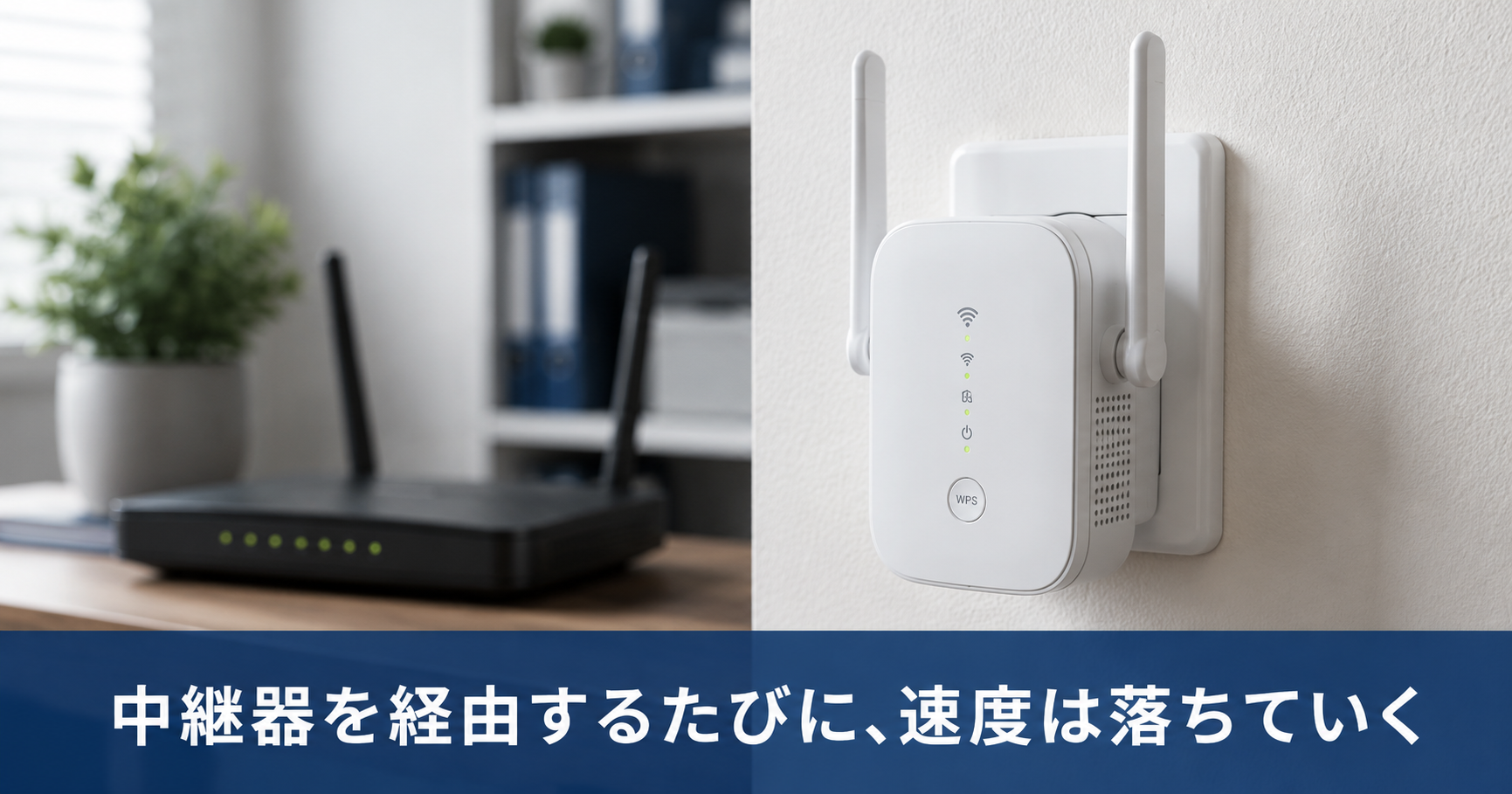 Wi-Fi中継器——中継するたびに速度が落ちる原因